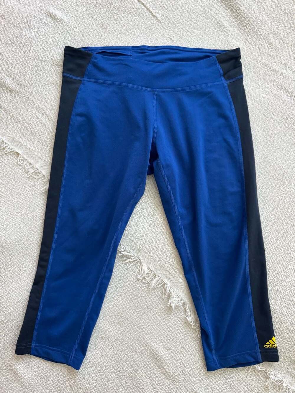 Adidas Women's Climalite Colorblock Capri Leggings Blue Size M